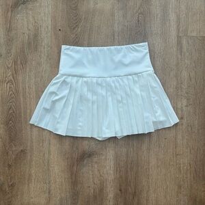White Pleated Women's Skort
